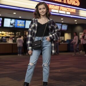 Katie J NYC Light Blue Distressed Kids Jeans - size 14